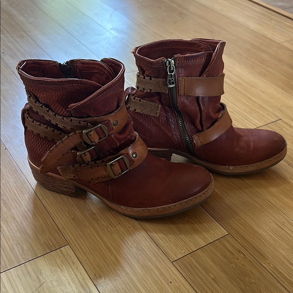A.S.98 Phoenix Women's Leather Ankle Boots in Rust & Tan, Womens EU 38 - Picture 3 of 9